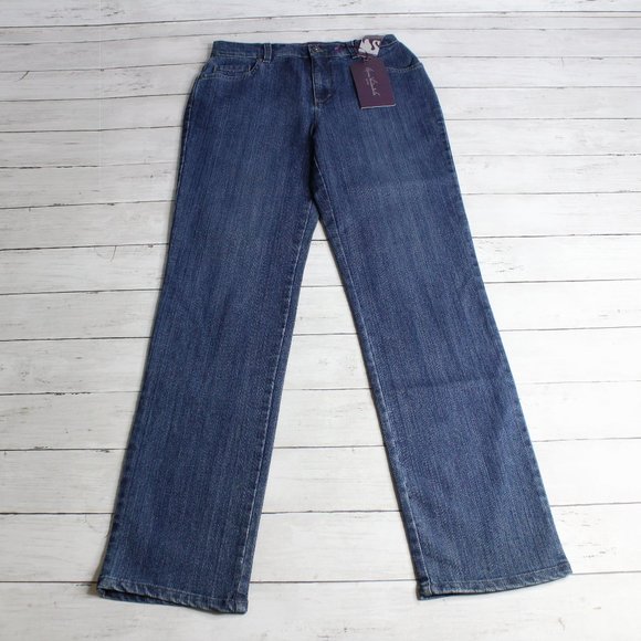 Gloria Vanderbilt Women's Denim Blue Jeans Size 4 Amanda Tapered Slimming - Picture 1 of 6